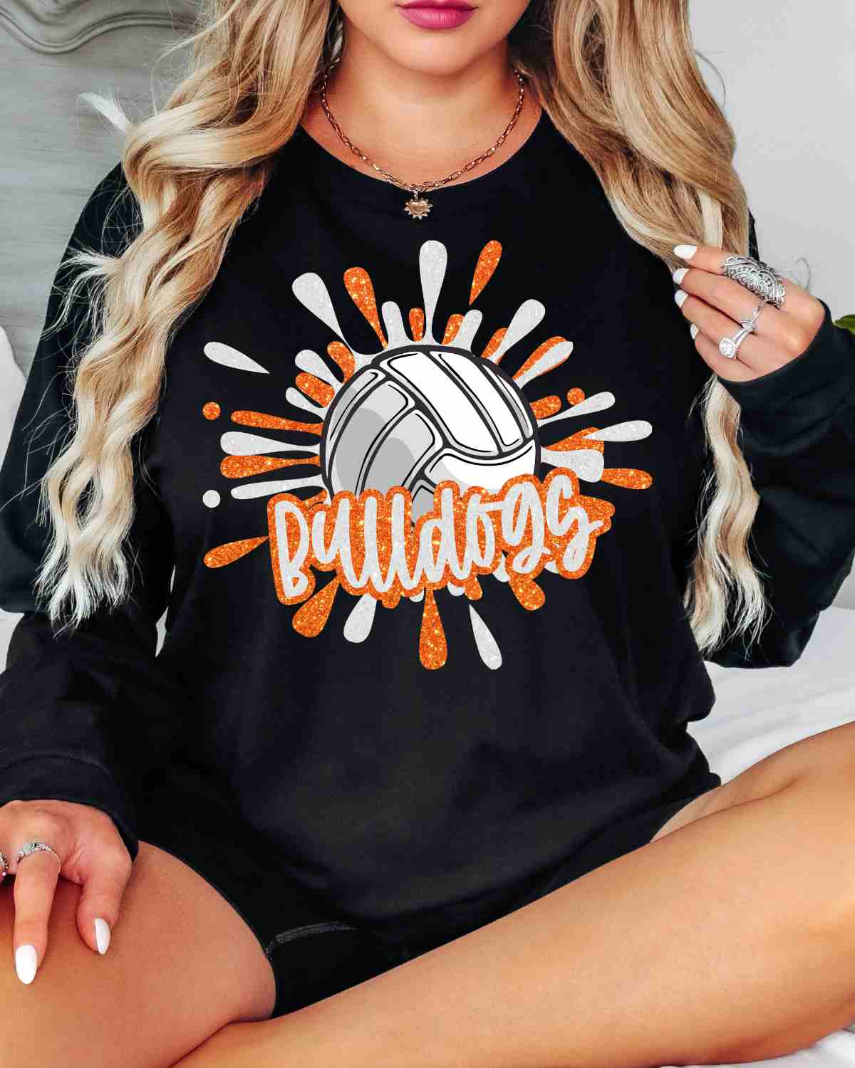 Bulldogs Volleyball Splatter DTF Transfer - Rustic Grace Heat Transfer Company