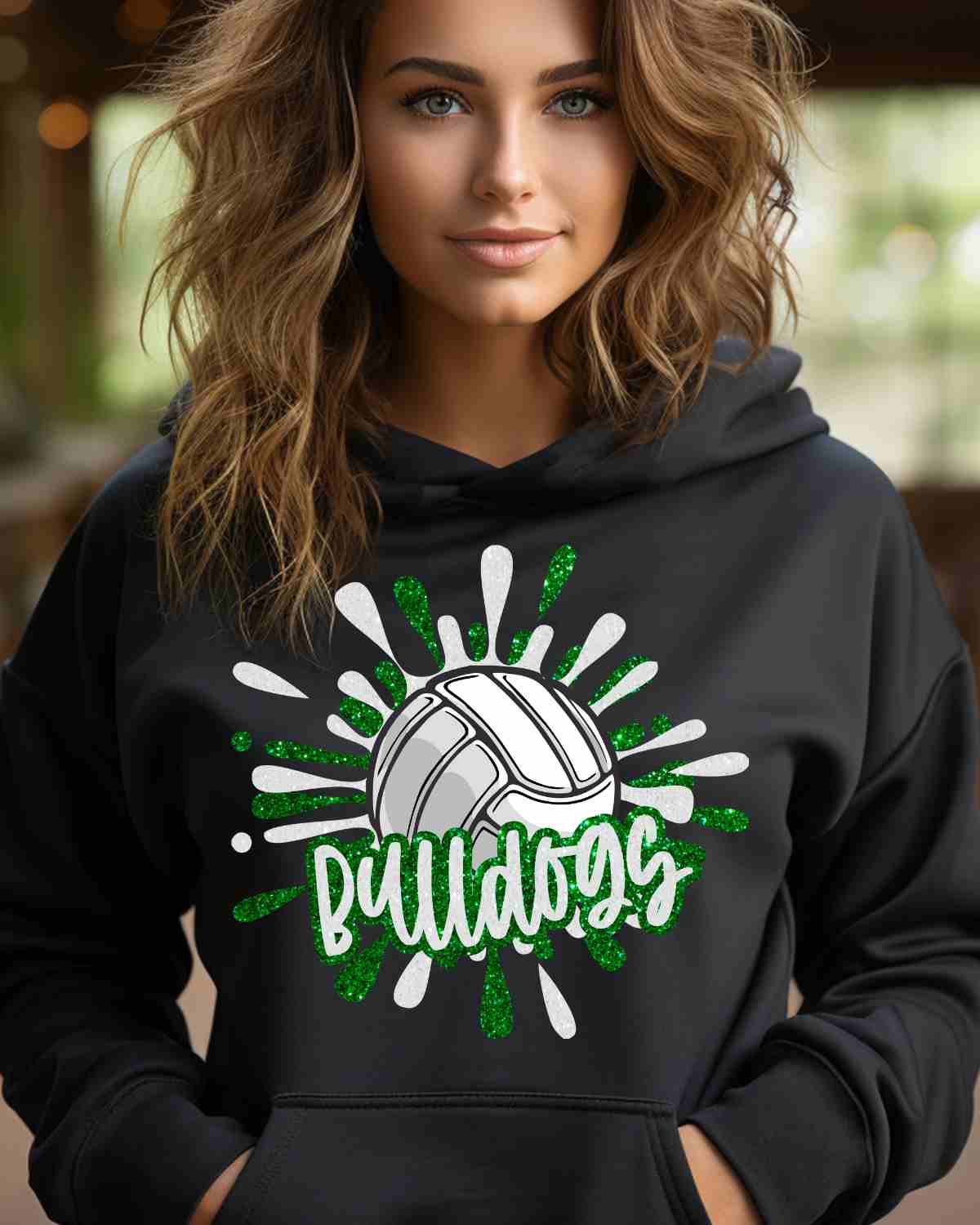 Bulldogs Volleyball Splatter DTF Transfer - Rustic Grace Heat Transfer Company