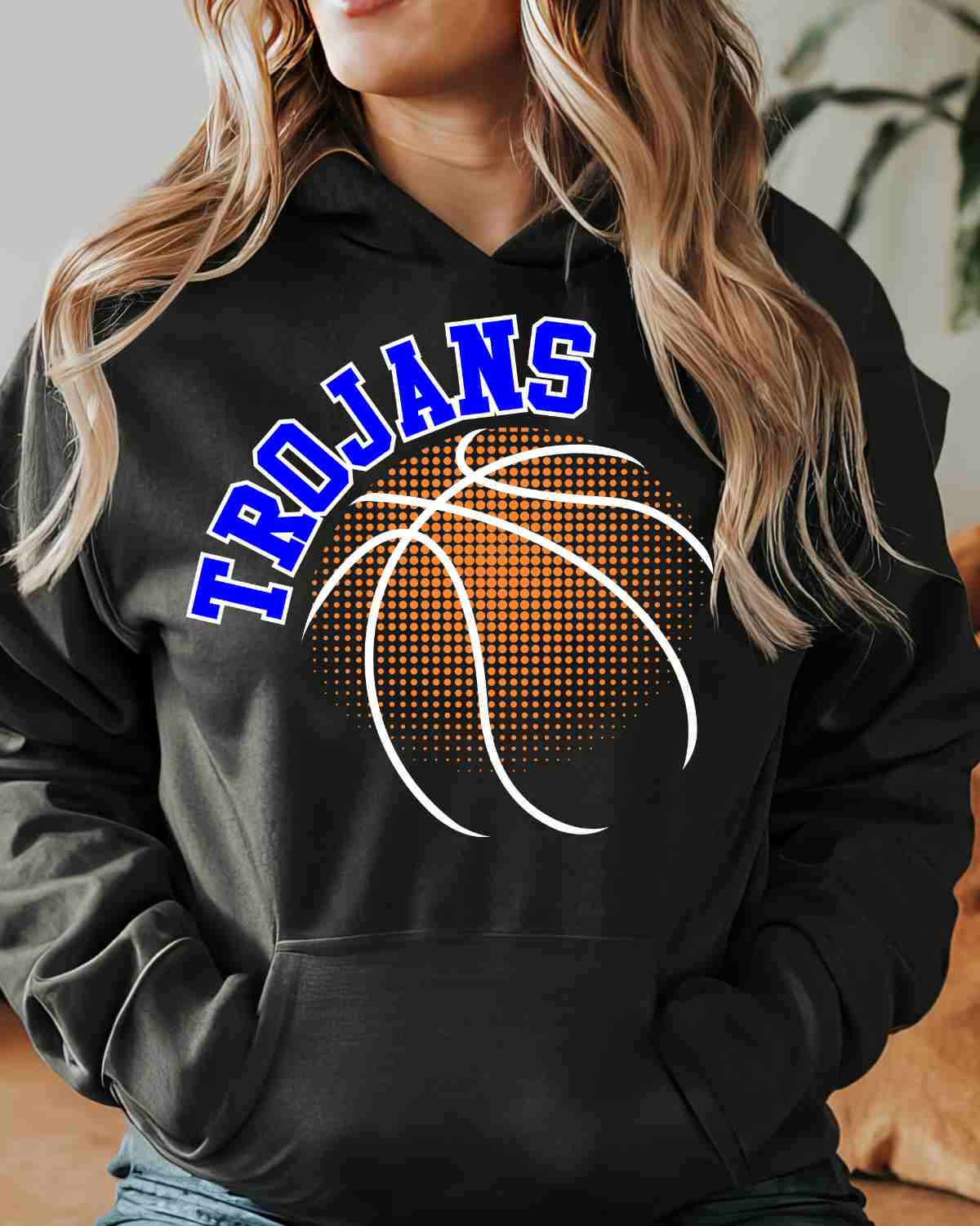 Trojans Basketball Halftone DTF Transfer