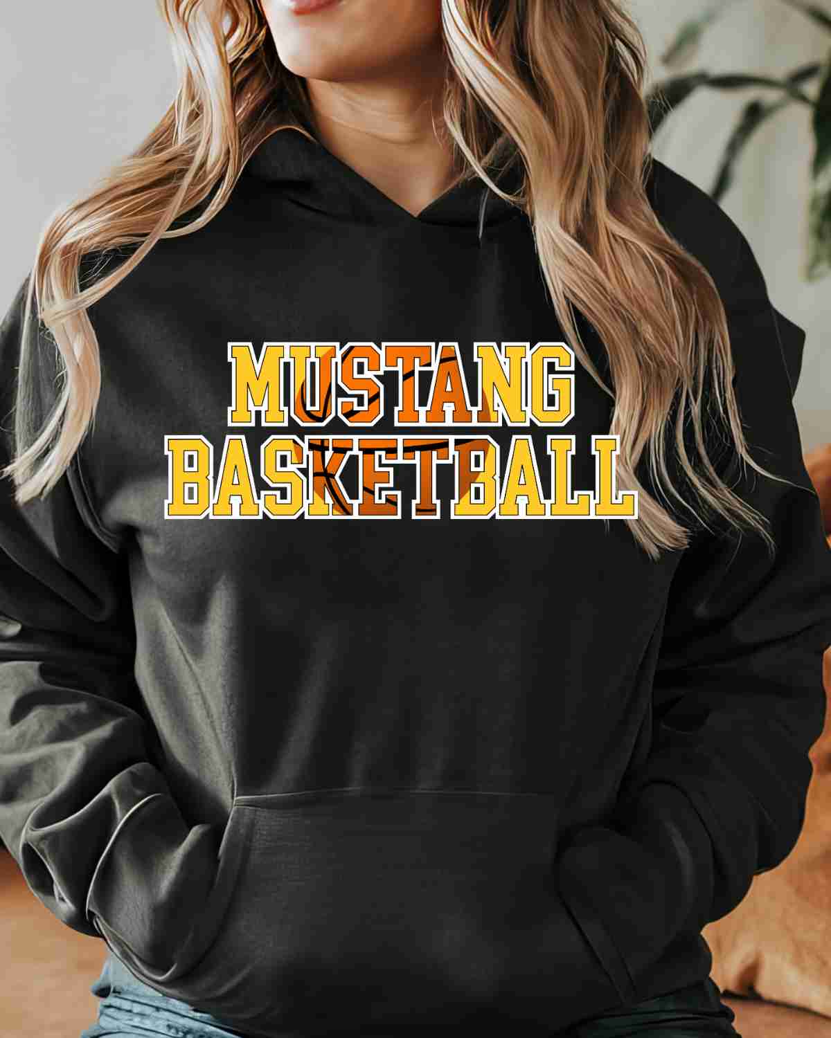 Mustang Basketball Words DTF Transfer