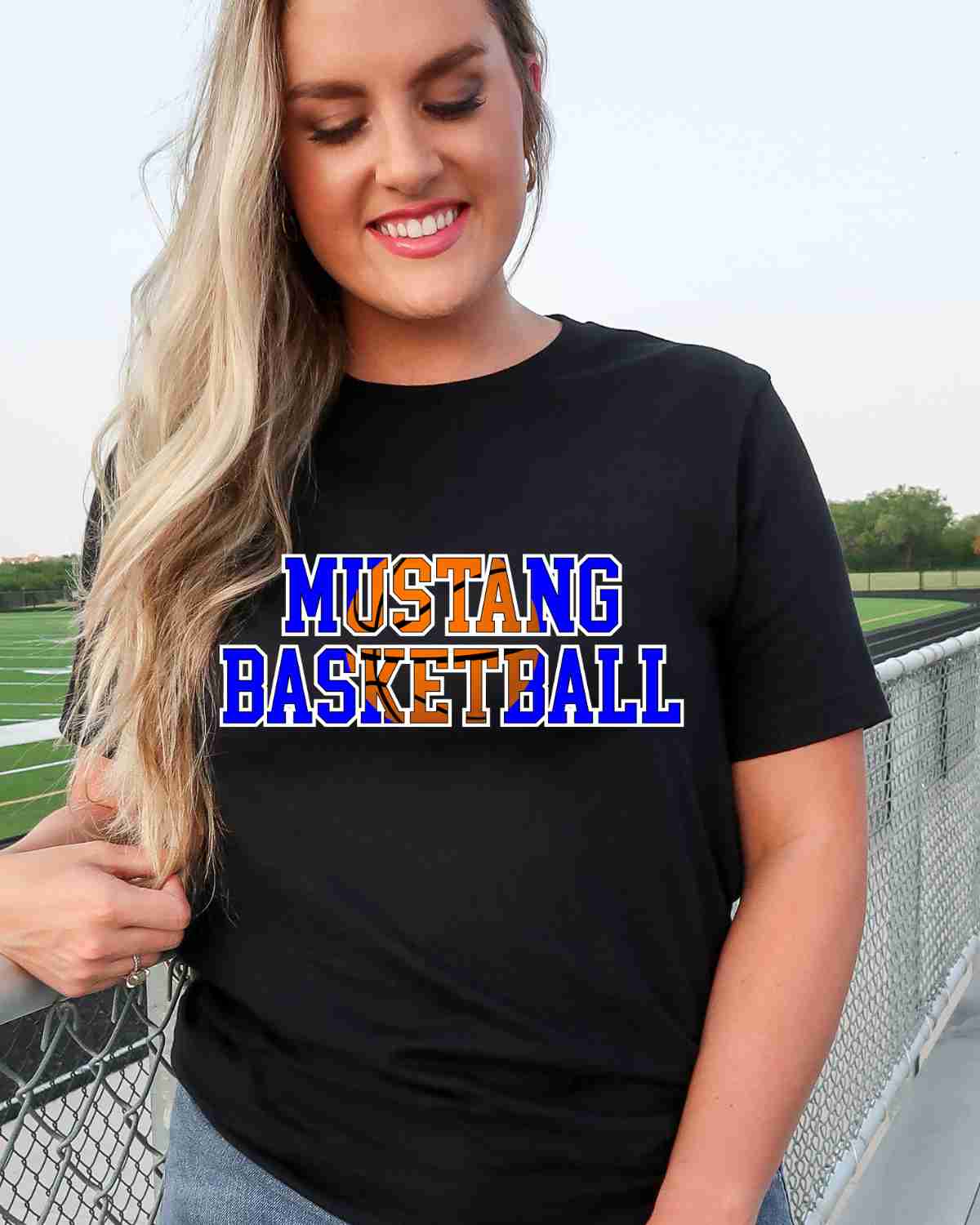Mustang Basketball Words DTF Transfer