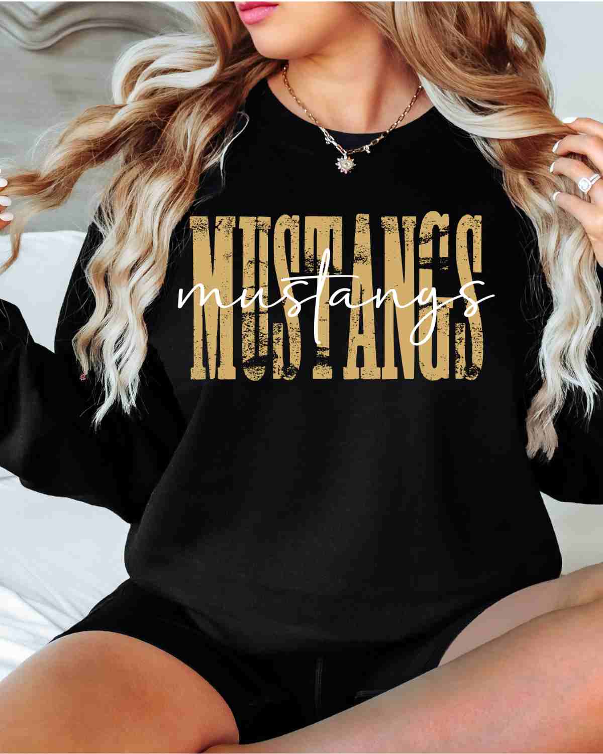 Mustangs Distressed DTF Transfer