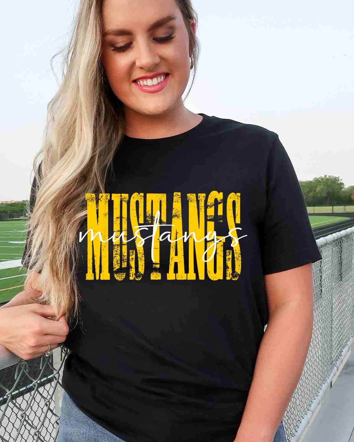 Mustangs Distressed DTF Transfer