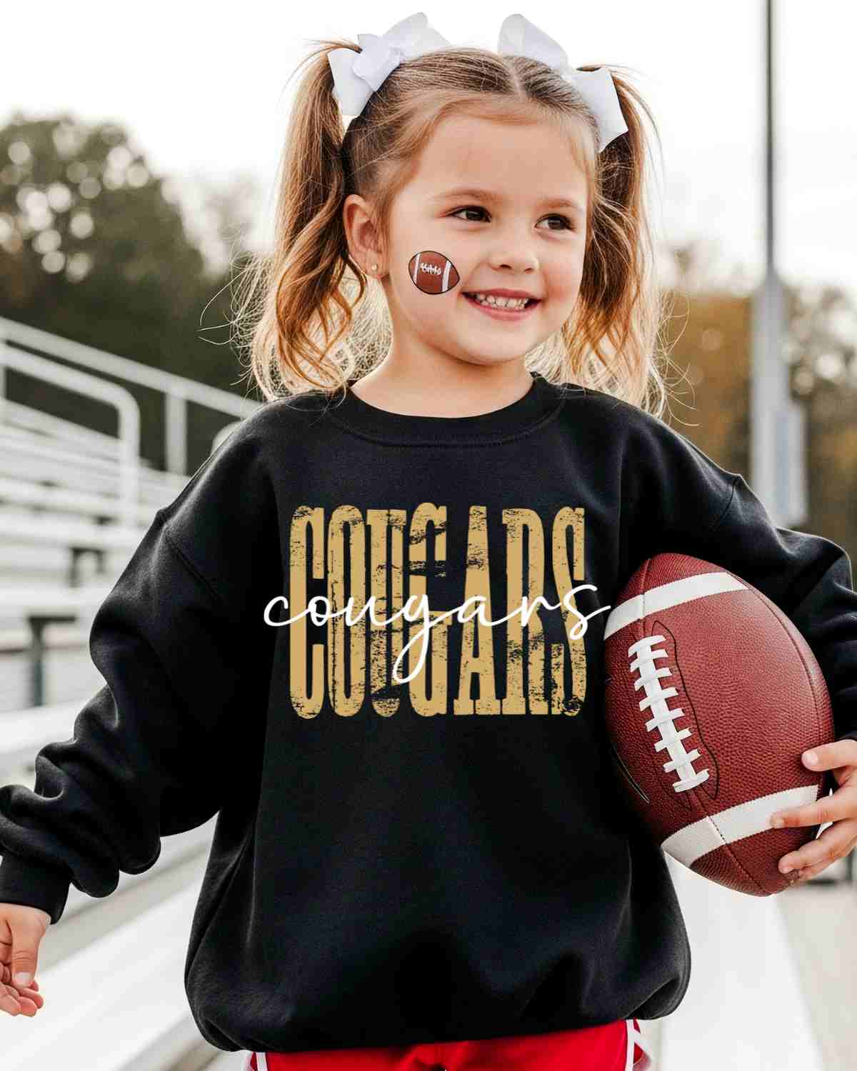 Cougars Distressed DTF Transfer - Rustic Grace Heat Transfer Company