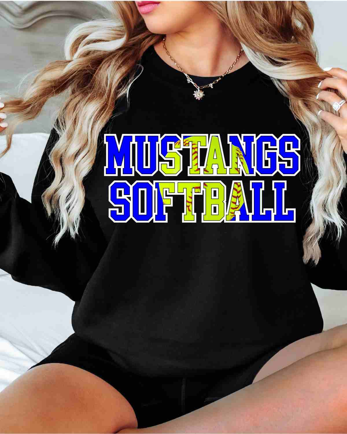 Mustangs Softball Words DTF Transfer