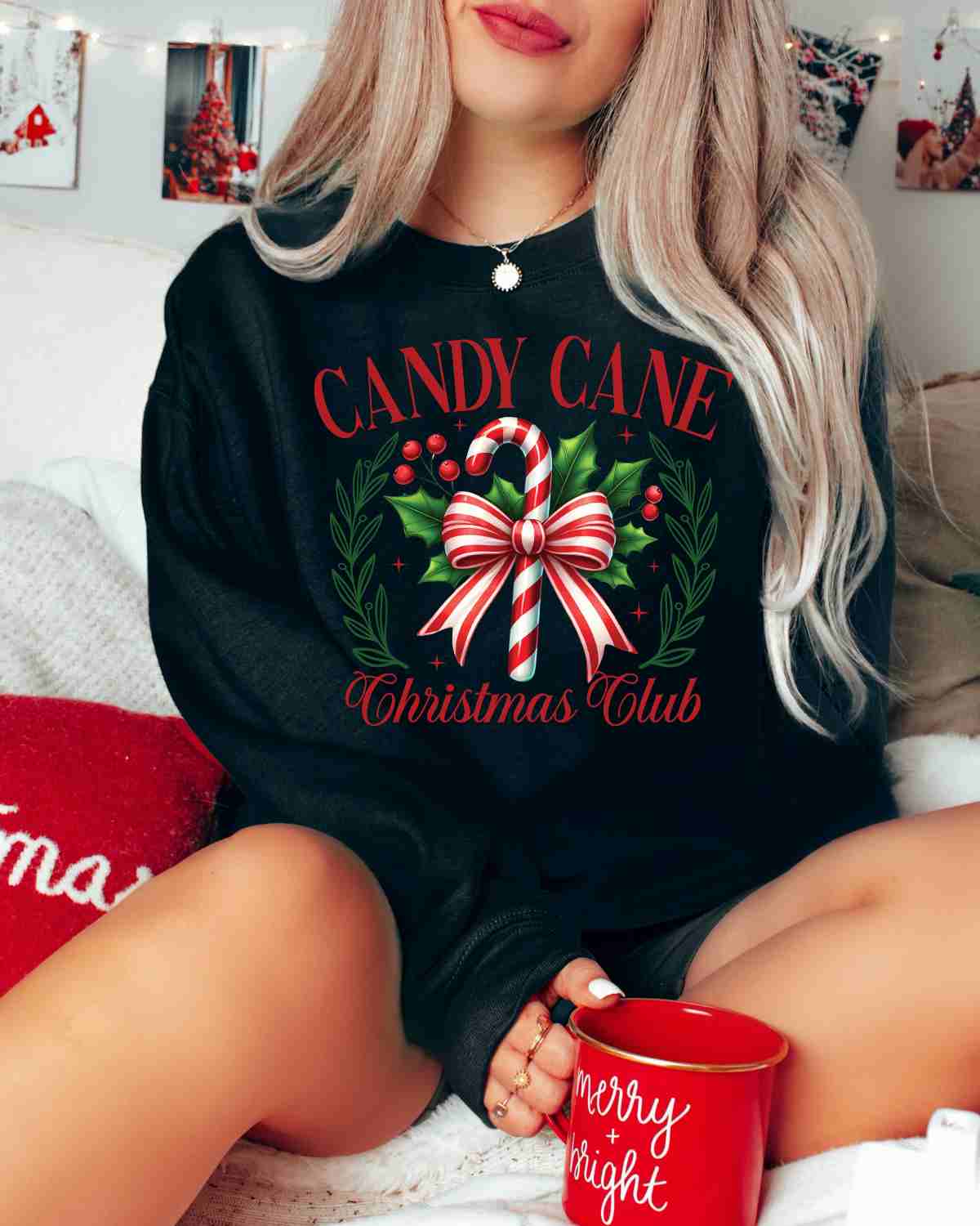 Candy Cane Christmas Club DTF Transfer