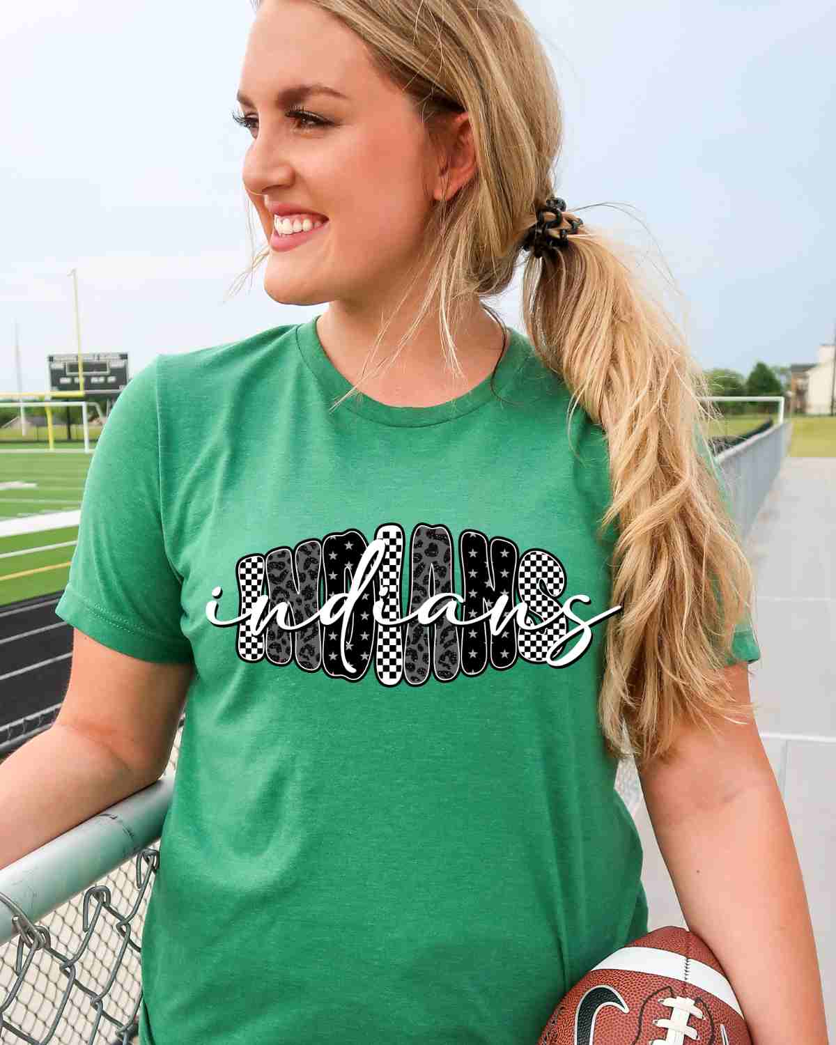 Indians Black White Pattern DTF Transfer