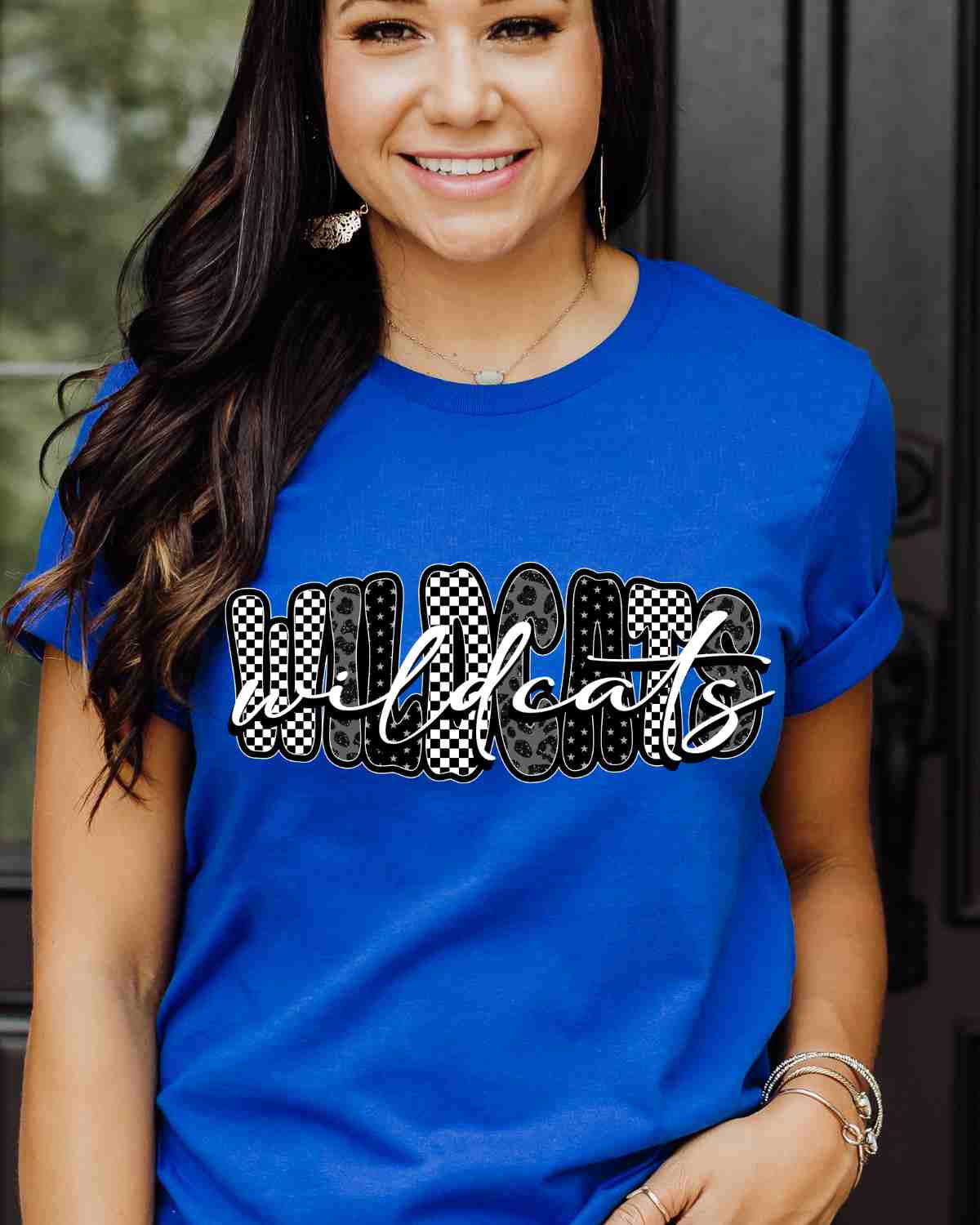 Wildcats Black White Pattern Word DTF Transfer