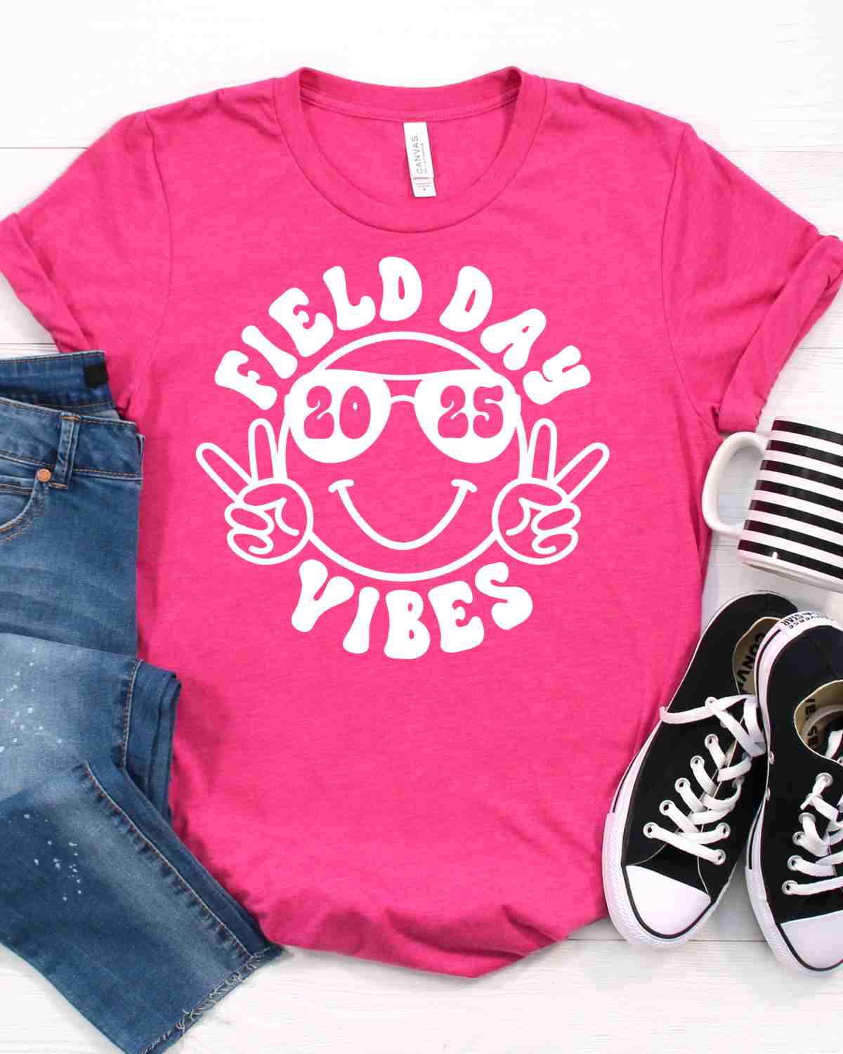 Field Day Vibes Smiley Face 2025 DTF Transfer
