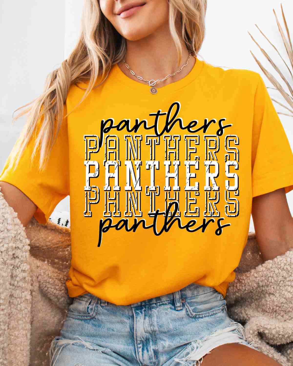 Panthers Repeating DTF Transfer