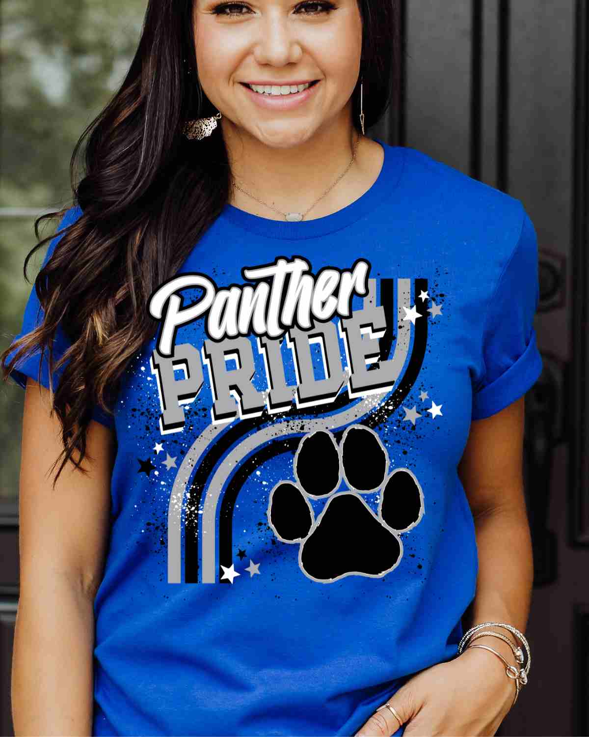 Panther Pride Wavy Stripes DTF Transfer