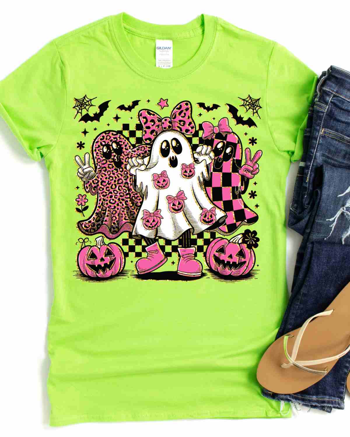 Pink Ghost Trio DTF Transfer