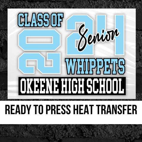 Class of 2024 Okeene Whippets DTF Transfer