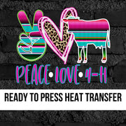 Peace Love 4H DTF Transfer
