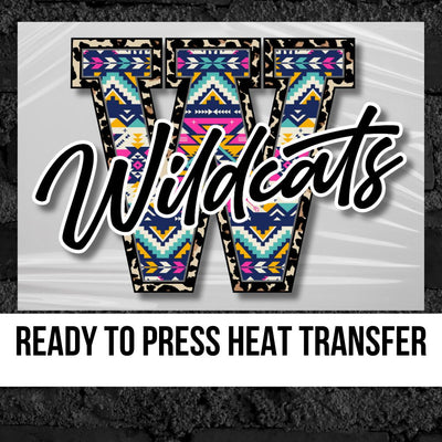 Wildcats Aztec Letter DTF Transfer
