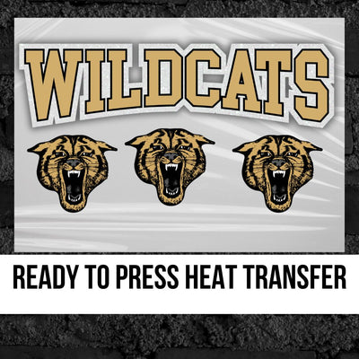Wildcats Arch Word & Heads DTF Transfer