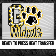 Go Wildcats Splatter DTF Transfer