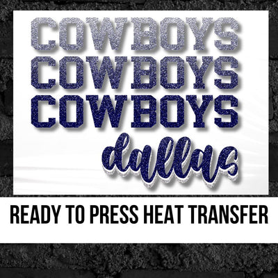 Cowboys Dallas Ombre DTF Transfer