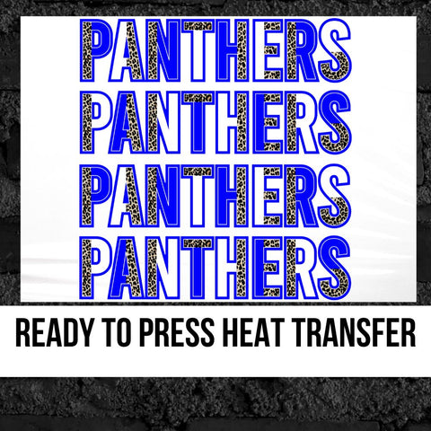 Panthers Repeating Split Lettering DTF Transfer