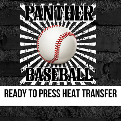 Panther Baseball Starburst Retro DTF Transfer