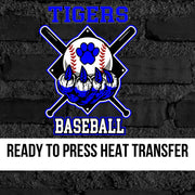 Tigers Baseball Paw DTF Transfer