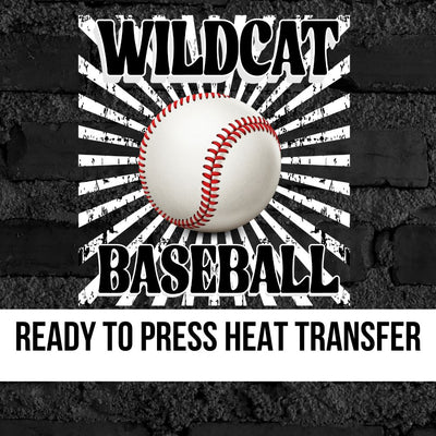 Wildcat Baseball Starburst Retro DTF Transfer