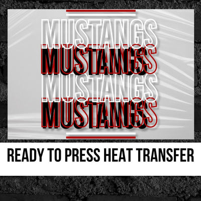 Mustangs Outline Repeating DTF Transfer