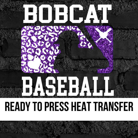 Bobcat Leopard Baseball Man DTF Transfer