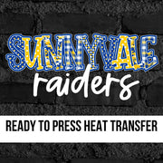 Sunnyvale Raiders Doodle Word DTF Transfer
