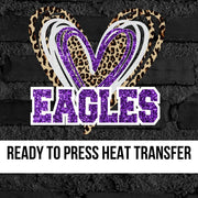 Eagles Triple Heart DTF Transfer