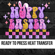 Hoppy Easter Faux Sequin DTF Transfer