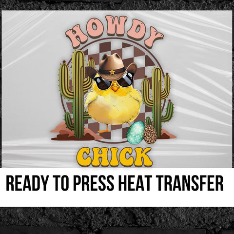Western Howdy Chick DTF Transfer