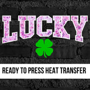 Lucky Faux Sequin Word DTF Transfer