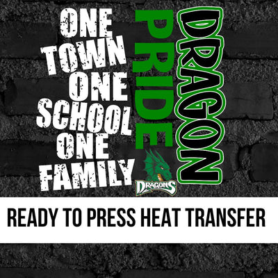 One Town One School Dragons DTF Transfer
