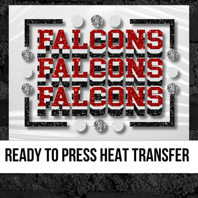 Falcons Rectangle with Dots DTF Transfer