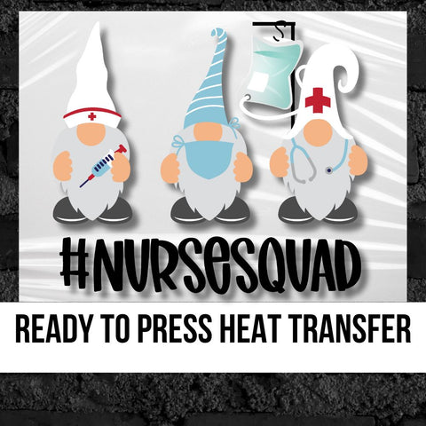 #NurseSquad Gnomes DTF Transfer