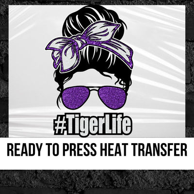 #TIGERLIFE Messy Bun Heat DTF Transfer