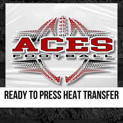 Aces Football Halftone DTF Transfer