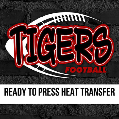 Tigers Football Graffiti DTF Transfer
