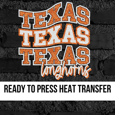 Texas Longhorns Swerve Words DTF Transfer