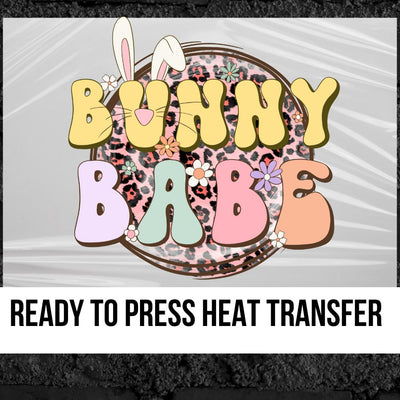 Bunny Babe Grunge Circle DTF Transfer