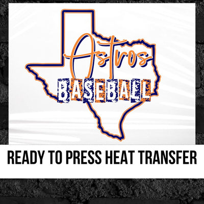 Texas Astros Baseball DTF Transfer