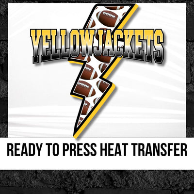 YellowJackets Football Bolt DTF Transfer