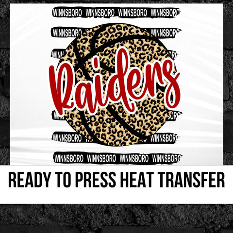 Winnsboro Raiders Basketball Stripes DTF Transfer