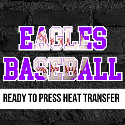 Eagles Baseball Words DTF Transfer
