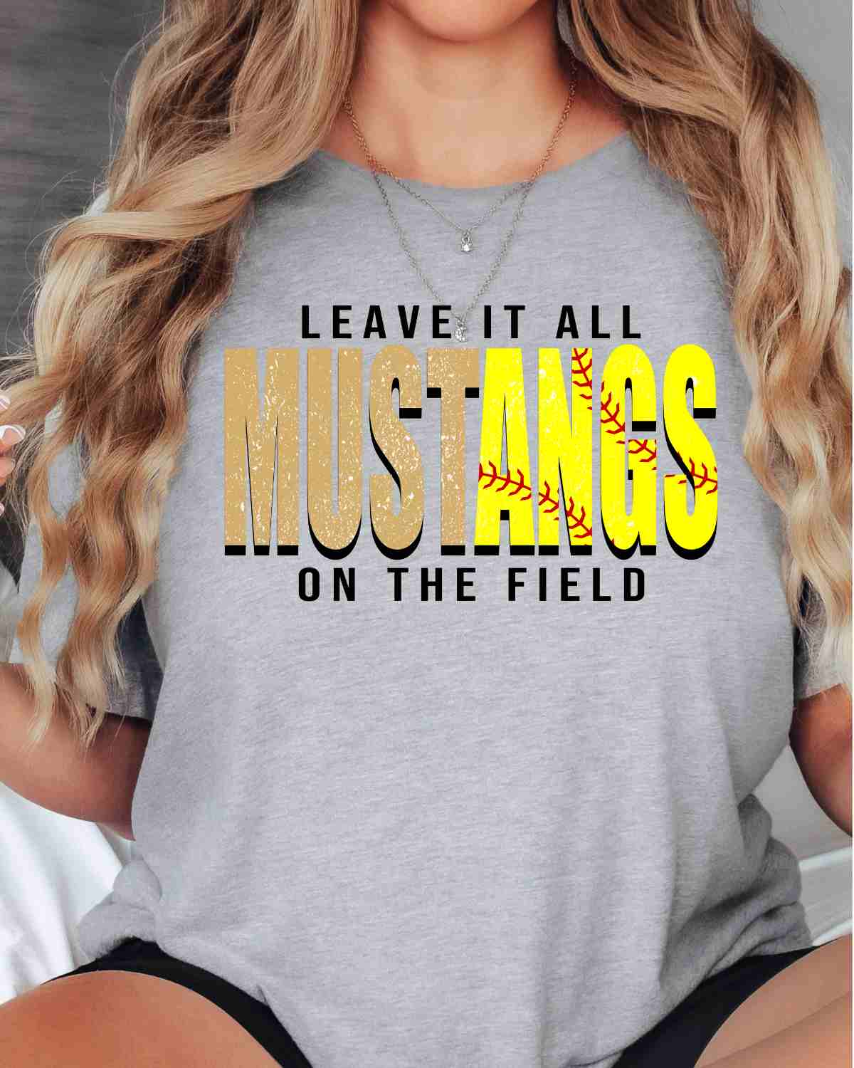Mustangs Softball Leave it on the Field DTF Transfer