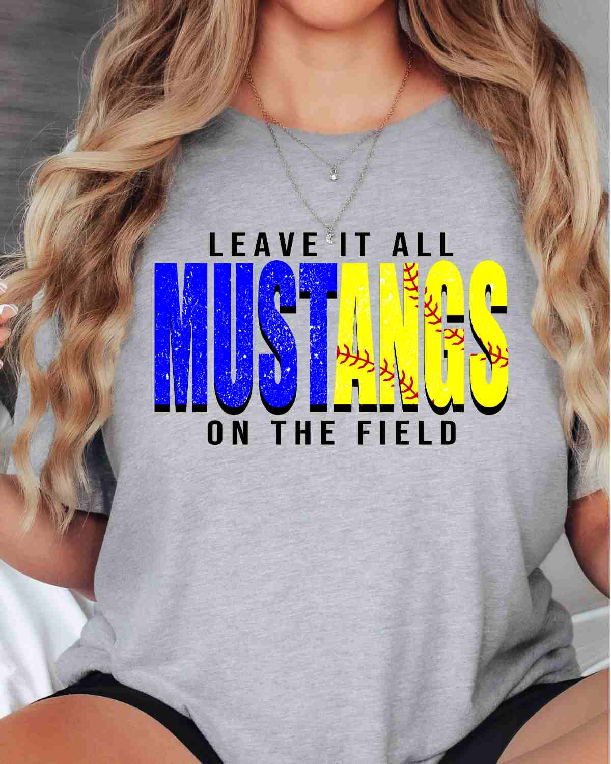 Mustangs Softball Leave it on the Field DTF Transfer