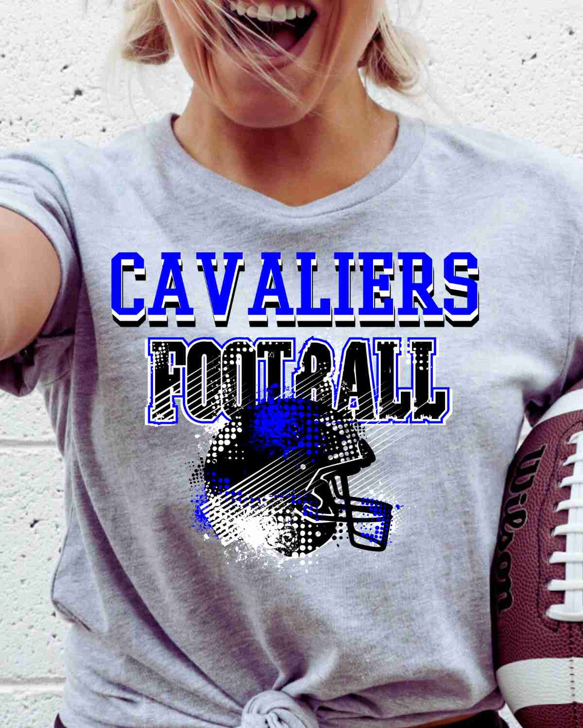 Cavaliers Football Helmet Grunge DTF Transfer