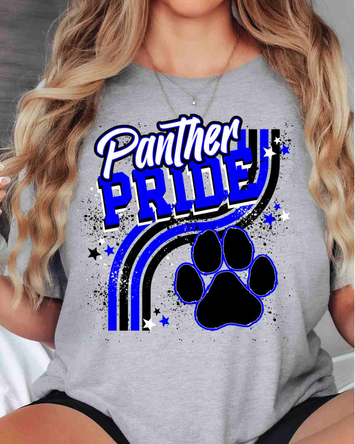 Panther Pride Wavy Stripes DTF Transfer