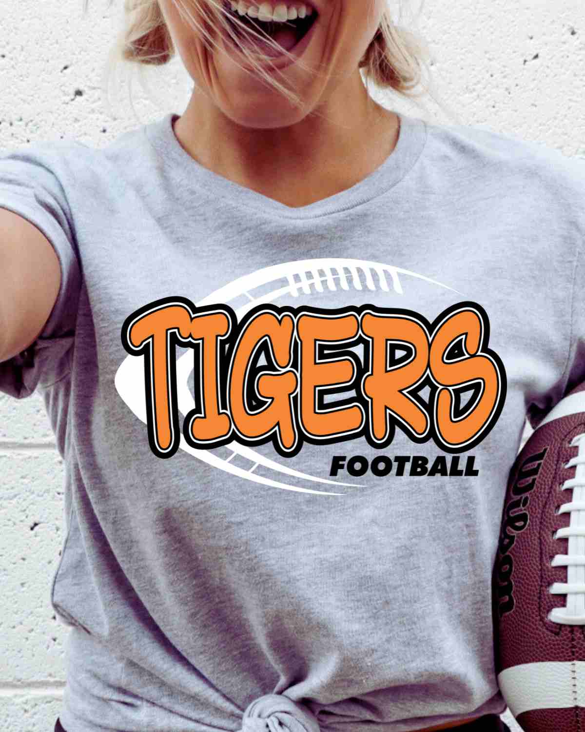 Tigers Football Graffiti DTF Transfer